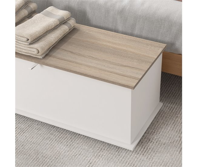 Baúl de Almacenaje Melamina de Madera HOMCOM Marron