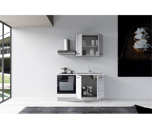 Cocina GILDA 2.0 Derecha Blanco/ Gris
