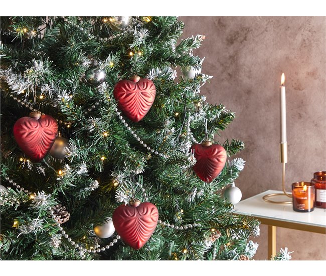 Beliani Guirnaldas de navidad FERIABLE Rojo