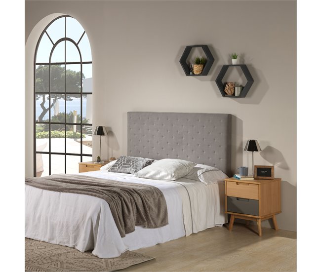 Cabecero tapizado Malta Gris 150 Gris