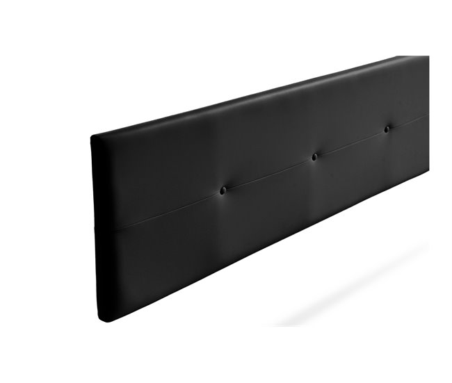 CABECERO TAPIZADO NAPOLI POLIPIEL  - Moonia 115 Negro