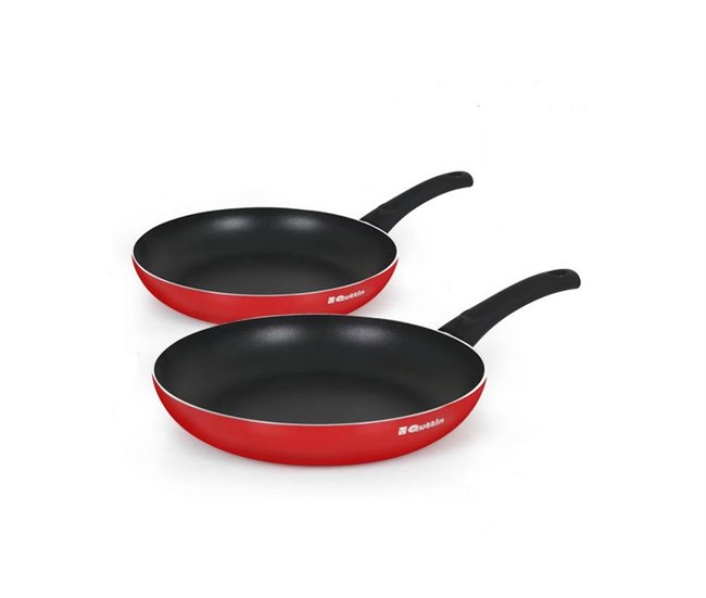 Set 2 sartenes QUTTIN 20cm y 24cm Rojo