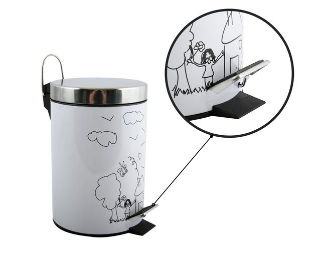 Cubo De Basura 3L Blanco
