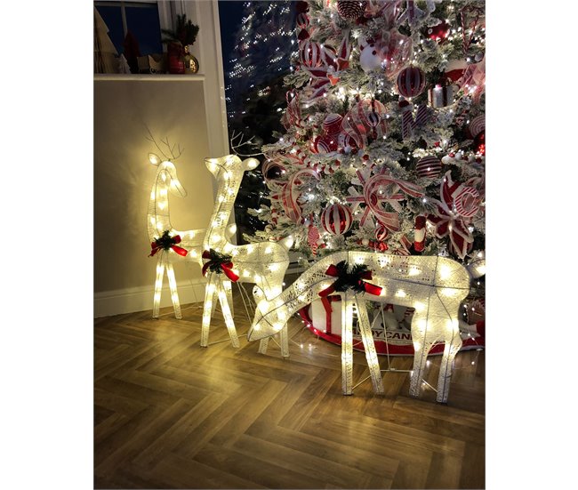 Beliani Decoración LED ANGELI Blanco