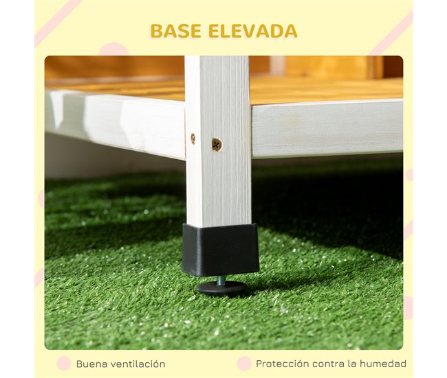 Casa para Perros Madera de Abeto PawHut Naranja