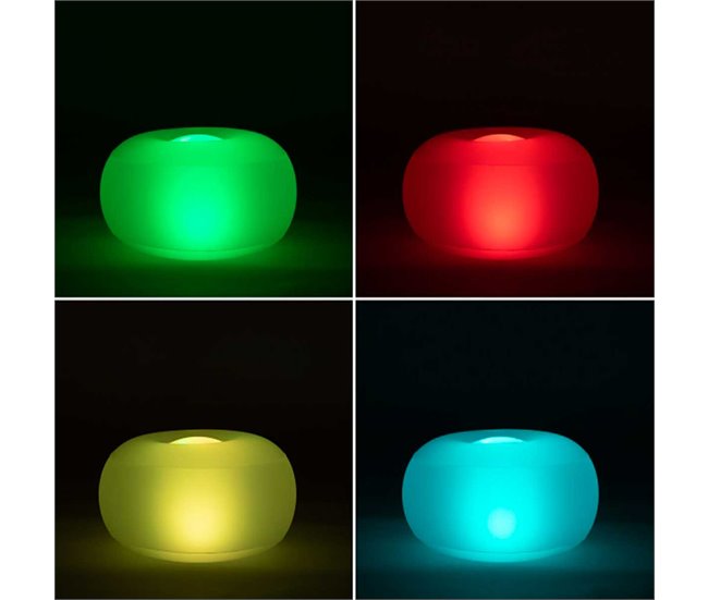 Asiento Hinchable con LED Multicolor y Mando a Distancia Transparente