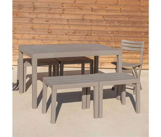 Banqueta de exterior Nailu 39x60 Marron