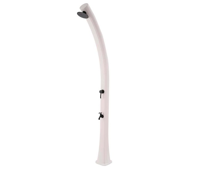 Starmatrix RIO Ducha solar curvada de polietileno 22 litros 2,26m Blanco