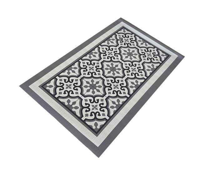 Acomoda Textil – Alfombra Vinílica Hidráulica para Hogar. 80x140 Gris