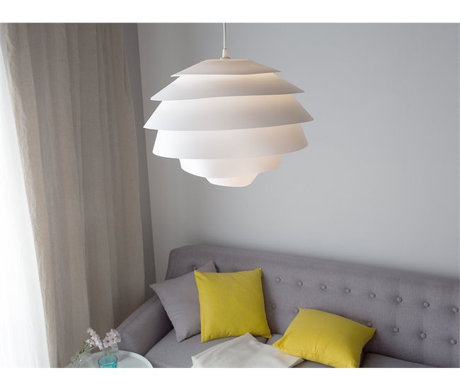 Beliani Lámpara colgante CONGO Blanco