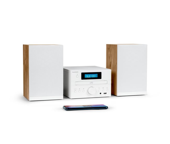 Microcadena Bluetooth Thomson Blanco/ Madera