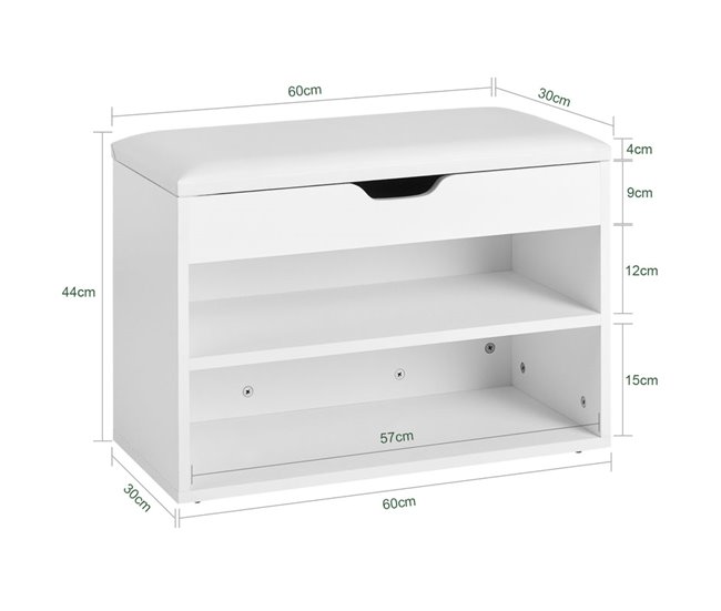 Armario Zapatero FSR25-W SoBuy Blanco