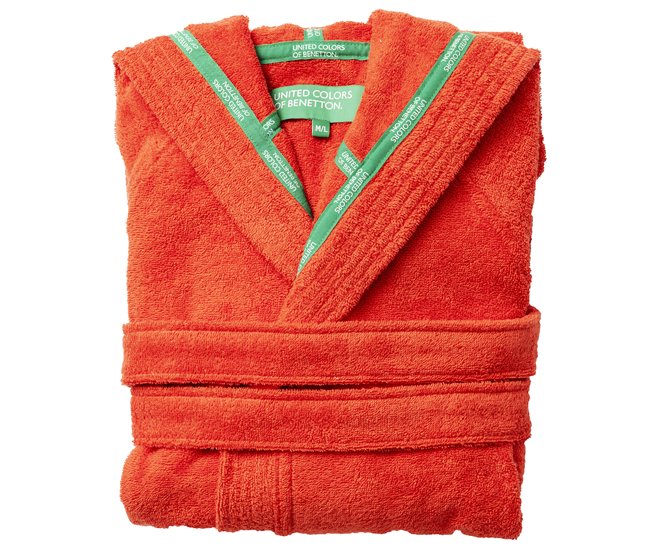 Albornoz benetton 360 gsm 100% algodón Rojo
