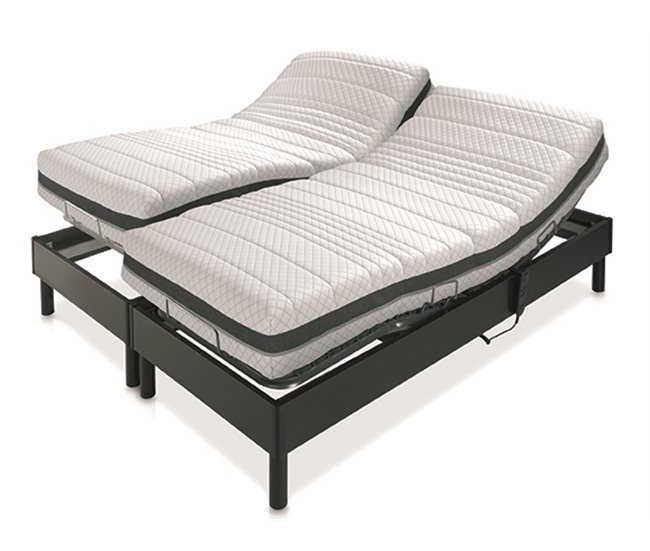 Colchón de núcelo HR SANIPLUS 8K 90x190cm Blanco/ Gris