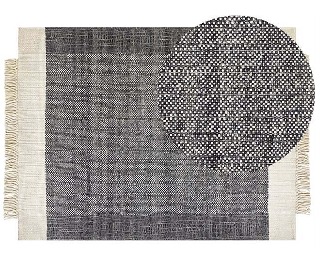 Beliani De pelo corto ATLANTI 160x230 Blanco/ Beige