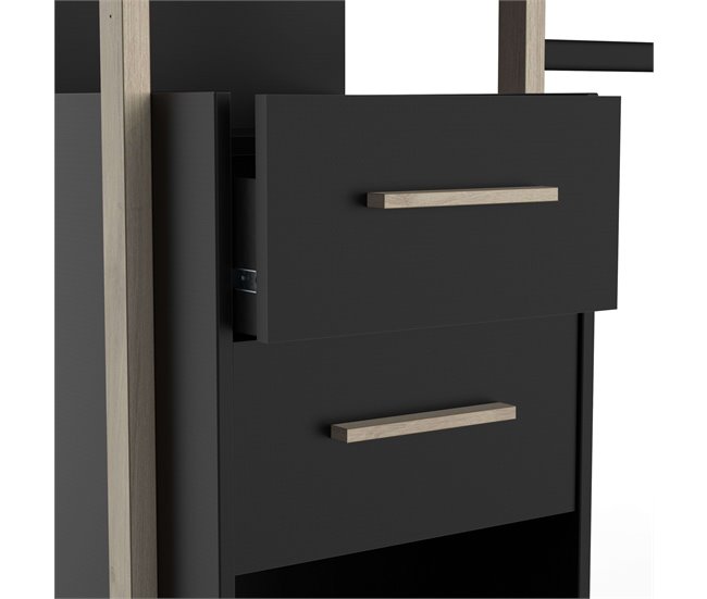 Vestidor Abierto Moon Kronberg Negro/ Madera
