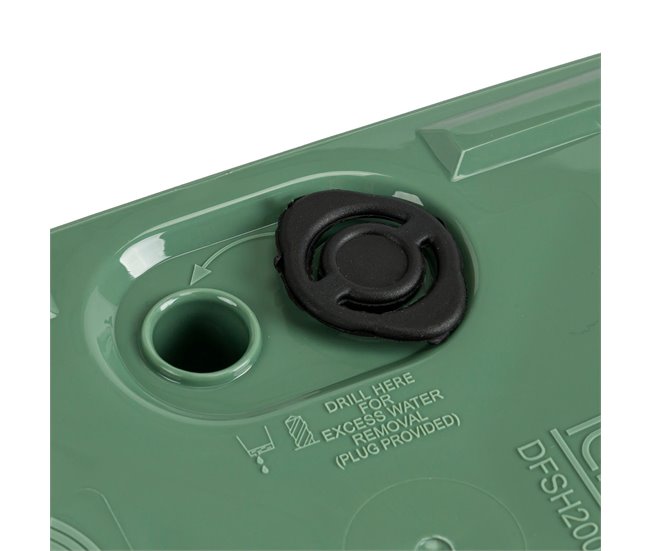 Macetero con depósito, colección FURU de 11 L Verde