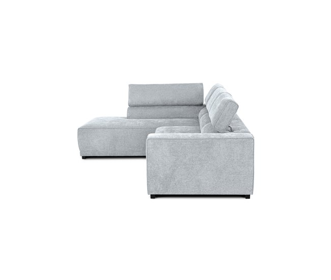 Rinconera con cama MACK izquierda 4 plazas gris claro Gris Claro