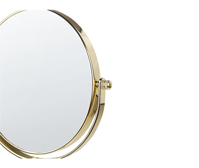 Beliani Espejo de maquillaje AVEYRON 20x13 Dorado