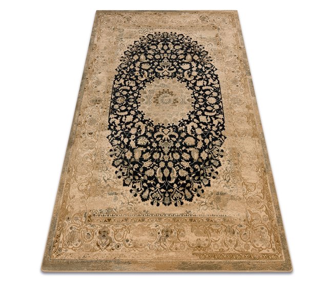 Alfombra de lana SUPERIOR Piemonte Rosetón 200x300 Beige