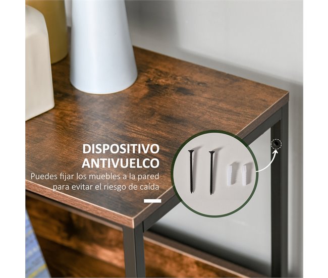 Armario de Salón Tela no Tejida, Metal, MDF HOMCOM 58 Gris