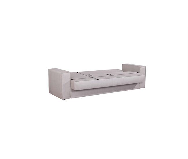 Sofá cama LAILA  3 plazas gris Gris