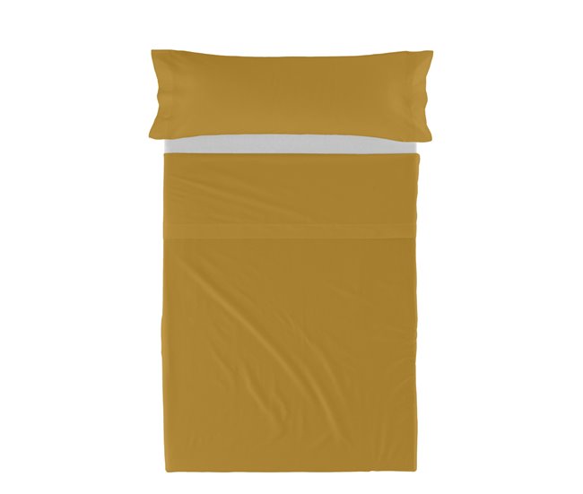 Basic Juego de sábana Mostaza Mostaza