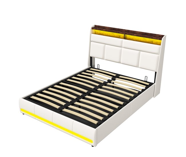 Estructura de cama 165x221 Blanco