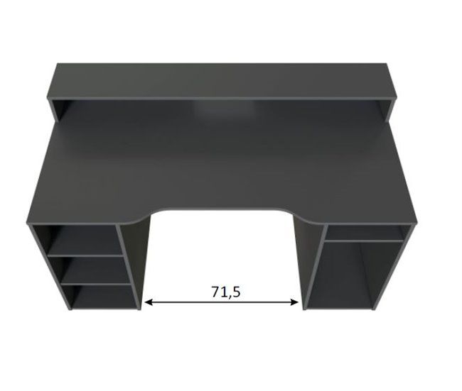 Mesa de Gaming OZONE color negro Antracita