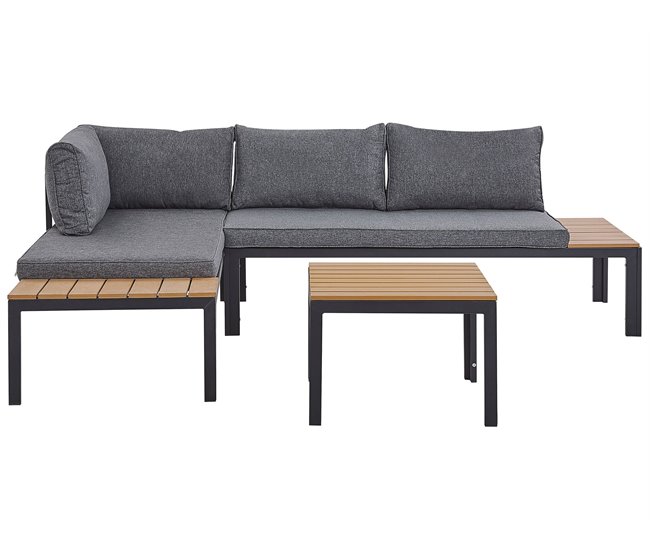 Beliani Conjunto longue PIENZA Negro