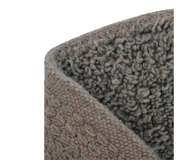 Alfombra de Baño Circular 57x57 Gris Oscuro