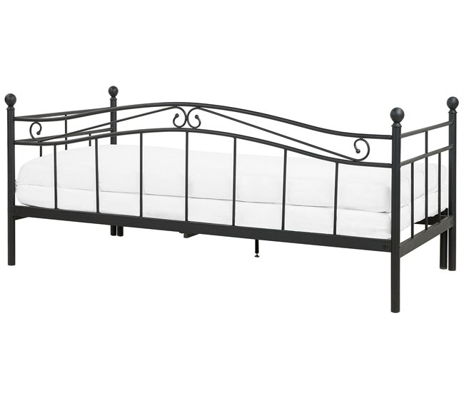 Beliani Cama nido Acero TULLE 92x209 Blanco