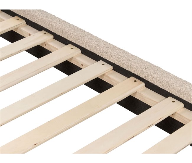 Beliani Cama con somier Bouclé MARGUT 172x214 Beige