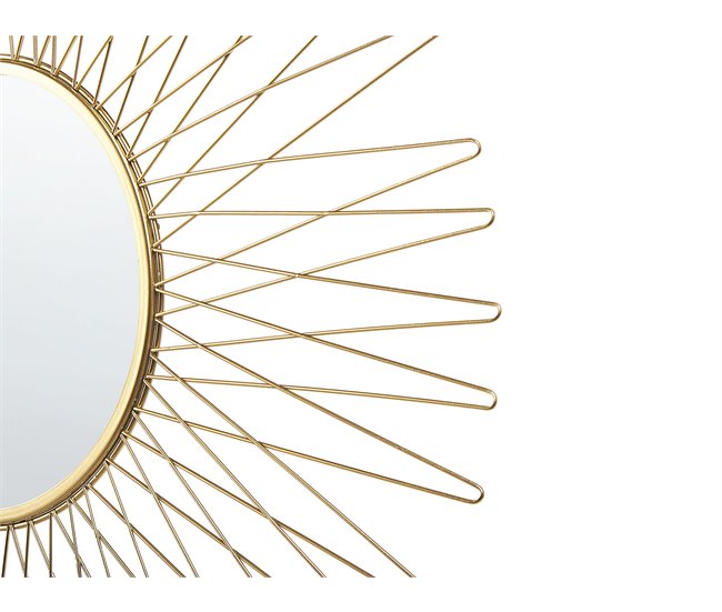 Beliani Espejo decorativo SAUMUR Dorado