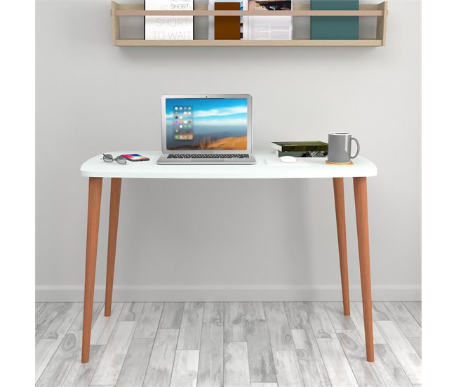 Escritorio sencillo moderno Kongsberg Aglomerado 105x60 Blanco