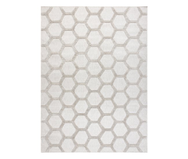 Alfombra SANTO sisal 58391 panal 160x220 Crema