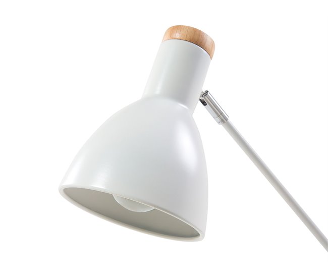 Beliani Lámpara de mesa PECKOS Blanco