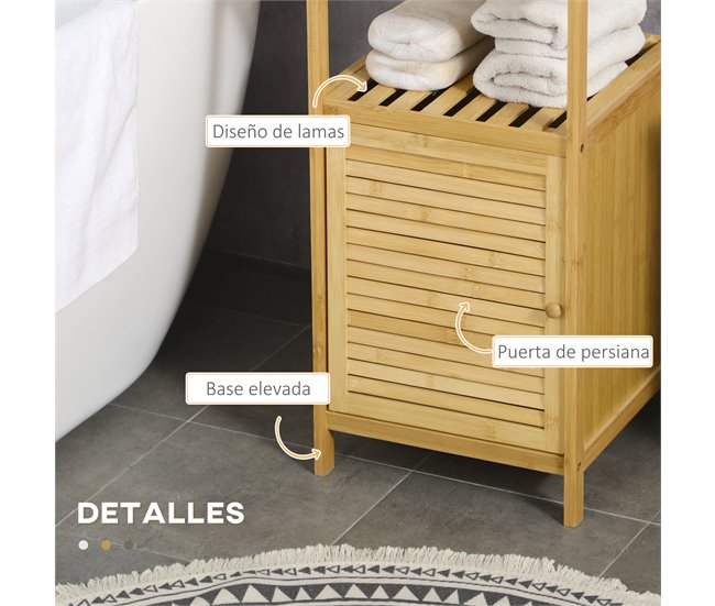 Estantería para Baño Bambú kleankin, hogar - baño 33 Marron