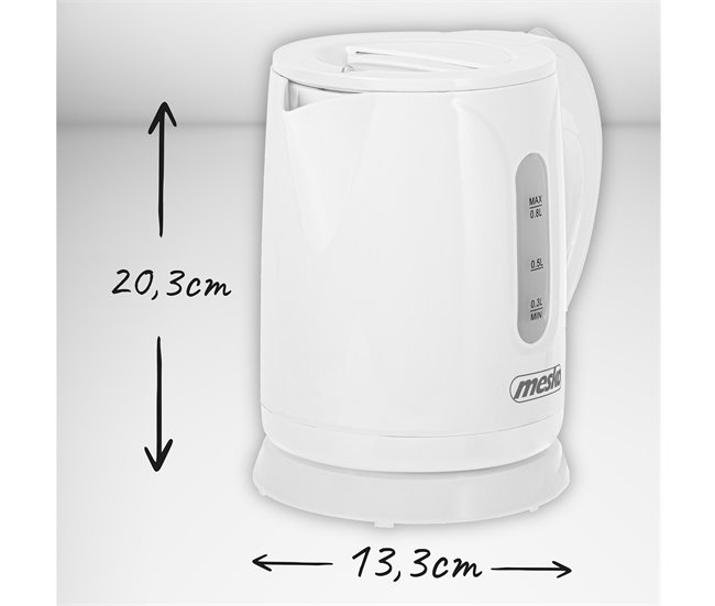 Hervidor de Agua Eléctrico Mesko MS1376 Blanco