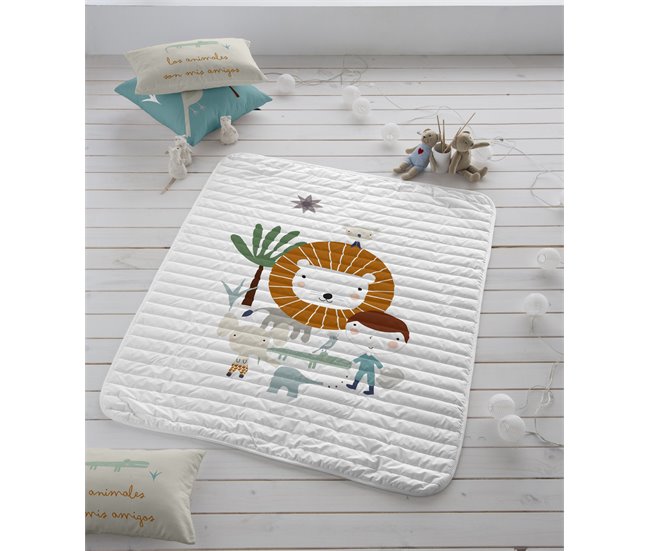 COLCHA BOUTI REVERSIBLE JUNGLA NIÑO Multicolor