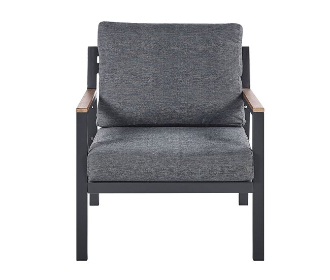 Beliani Conjunto de jardín Aluminio DELIA Gris Oscuro