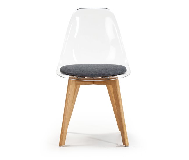 Set de 2 sillas Comedor Bruno Transparente Transparente