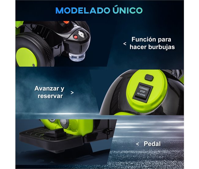 Moto Eléctrica Infantil PP, Metal AIYAPLAY Verde