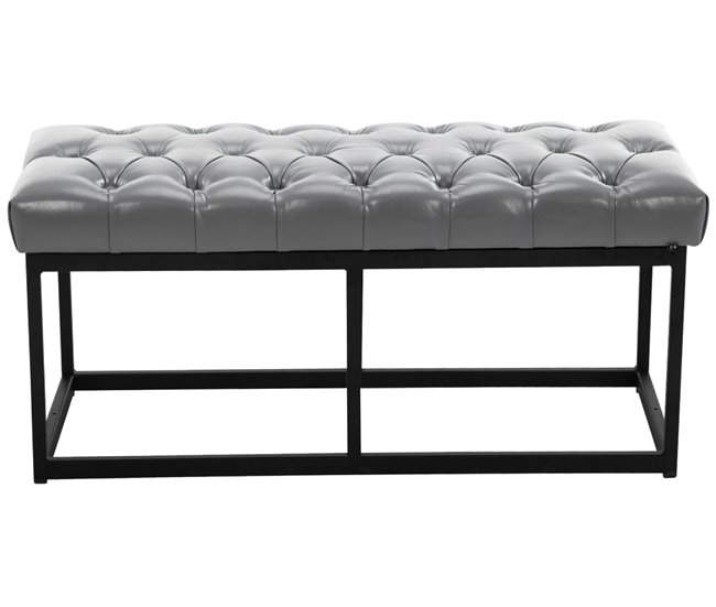 Banco - Amun - Simil cuero 100x38 Gris