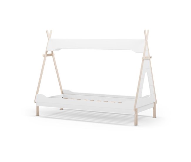 Cama Tipi Nest 210x104 Blanco/ Madera