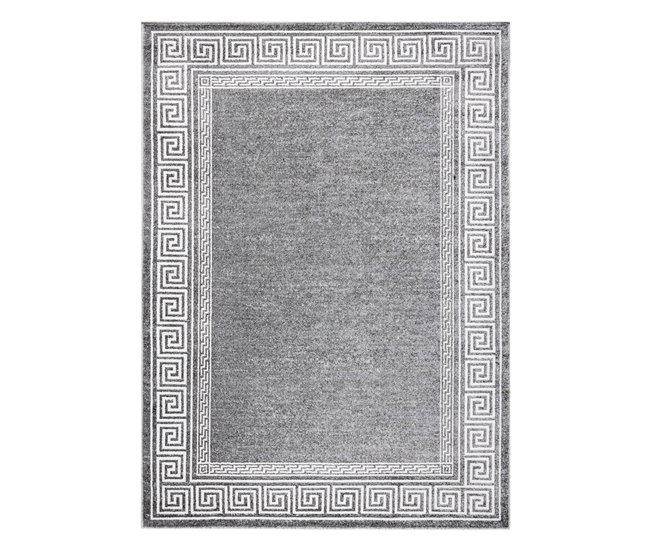 Alfombra MATEO 8033/644 Moderna griego marco estructural 160x220 Gris