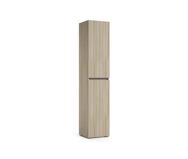 Armario multiusos 2 puertas efecto madera 45 Blanco