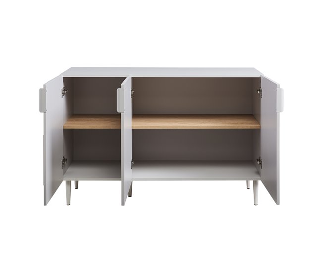 Aparador Starvili con 3 puertas MDF [en.casa] 115 Beige