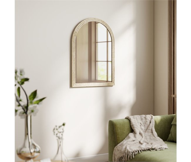 Espejo de Pared Poliestireno, Vidrio Templado HOMCOM Crudo