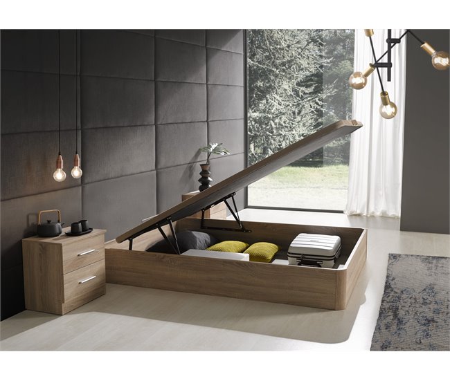 Canapé Estela Abatible Madera 90x190 Roble